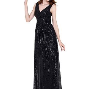 **NEW** Black Sequin Full Length Gown
